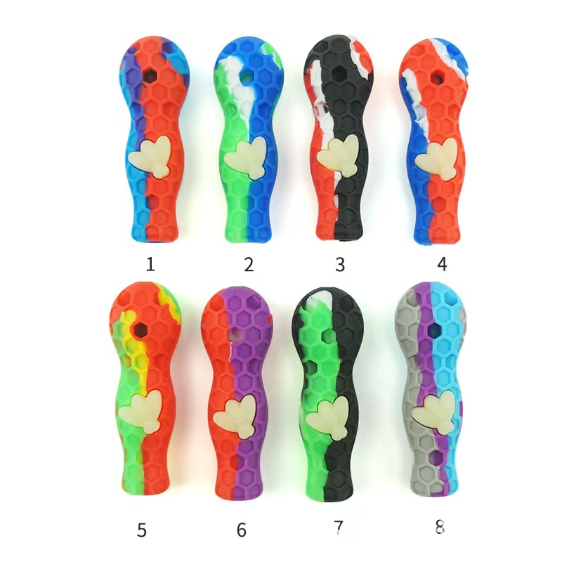 glow in dark silicone pipe durable easy clean