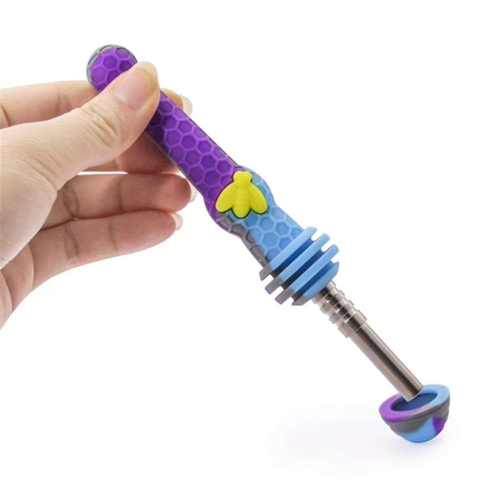 silicone smoking pipe with titanium nail