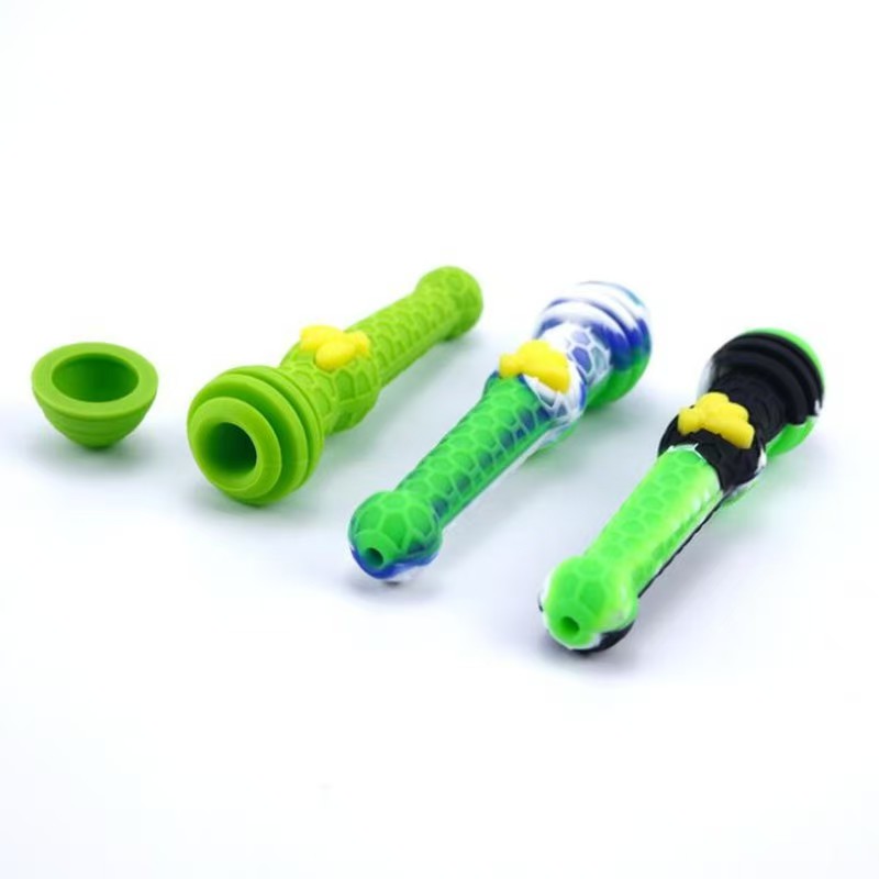 portable bee silicone smoke pipe accessory