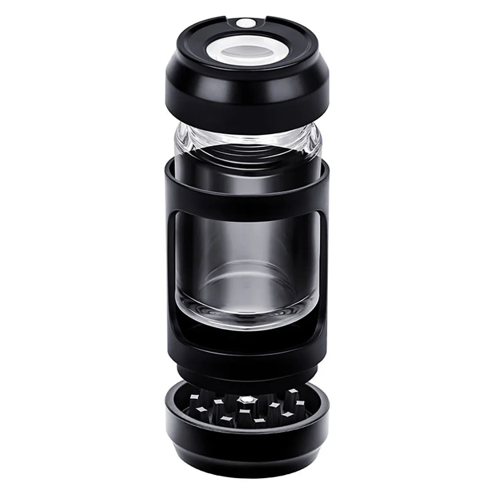 Longmada Plastic Round Manual Grinder for Tobacco. Black (1 Pcs) - 图片 2