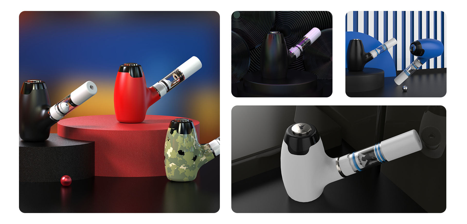 CBD Pipe Battery - Vape battery For Wax CBD Oil 510 Thread | green | 1 Pcs - 图片 9